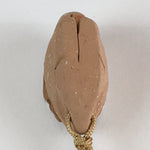 Japanese Clay Bell Dorei Vtg Ceramic Doll Amulet Brown Rabbit DR416