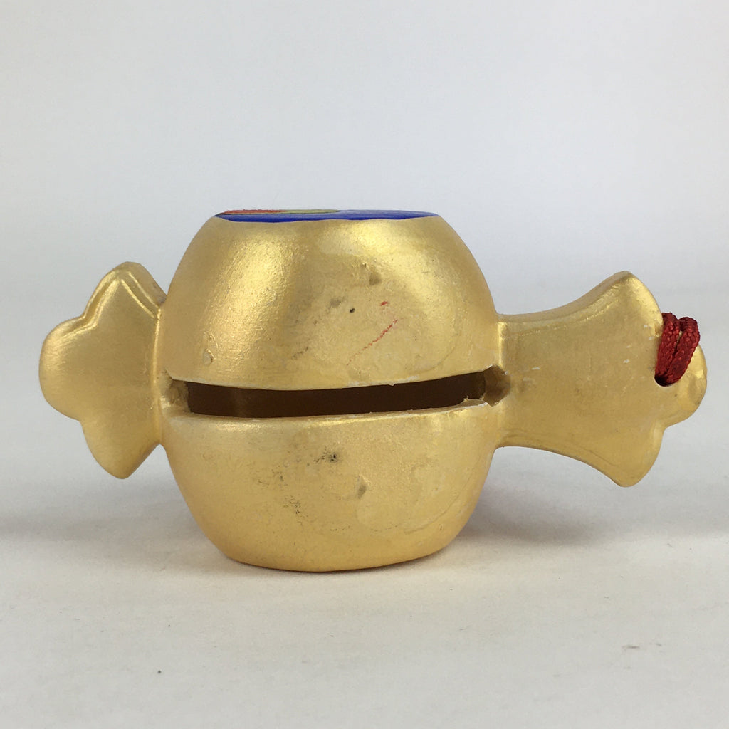 Japanese Clay Bell Dorei Vtg Ceramic Doll Amulet Gavel 7 Lucky Gods DR395