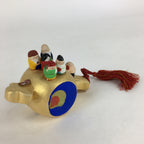 Japanese Clay Bell Dorei Vtg Ceramic Doll Amulet Gavel 7 Lucky Gods DR395