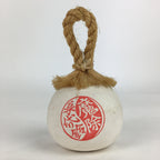 Japanese Clay Bell Dorei Vtg Ceramic Doll Amulet Kenrokuen Ishikawa DR393