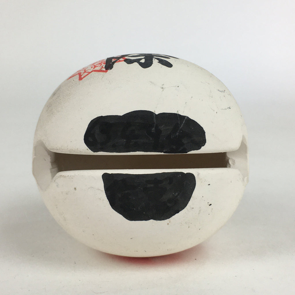 Japanese Clay Bell Dorei Vtg Ceramic Doll Amulet Kenrokuen Ishikawa DR393