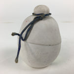 Japanese Clay Bell Dorei Vtg Ceramic Doll Amulet Kimono Girl White DR359