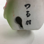 Japanese Clay Bell Dorei Vtg Ceramic Doll Amulet Kimono Girl White DR359