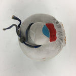 Japanese Clay Bell Dorei Vtg Ceramic Doll Amulet Kimono Girl White DR359