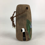 Japanese Clay Bell Dorei Vtg Ceramic Doll Amulet Lily Valley Brown DR382