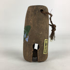 Japanese Clay Bell Dorei Vtg Ceramic Doll Amulet Lily Valley Brown DR382