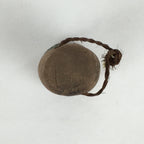 Japanese Clay Bell Dorei Vtg Ceramic Doll Amulet Lily Valley Brown DR382
