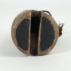 Japanese Clay Bell Dorei Vtg Ceramic Doll Amulet Lily Valley Brown DR382
