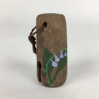 Japanese Clay Bell Dorei Vtg Ceramic Doll Amulet Lily Valley Brown DR382