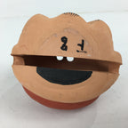 Japanese Clay Bell Dorei Vtg Ceramic Doll Amulet Okina Old Man Brown DR360