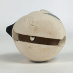 Japanese Clay Bell Dorei Vtg Ceramic Doll Amulet Puffer Fish Black DR386