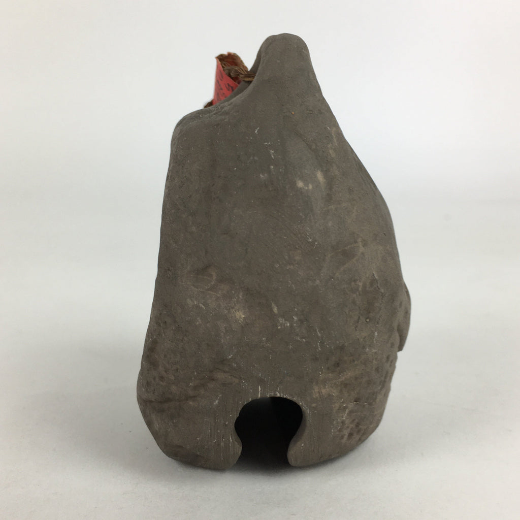 Japanese Clay Bell Dorei Vtg Ceramic Doll Amulet Stone Statue Man Woman DR396