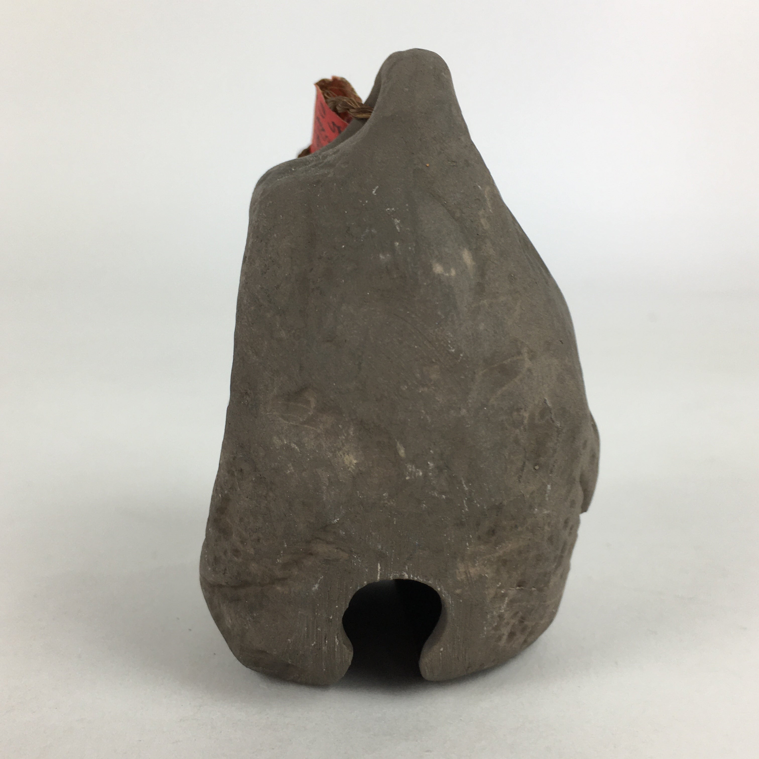 Japanese Clay Bell Dorei Vtg Ceramic Doll Amulet Stone Statue Man Woman DR396