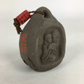 Japanese Clay Bell Dorei Vtg Ceramic Doll Amulet Stone Statue Man Woman DR396