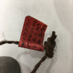 Japanese Clay Bell Dorei Vtg Ceramic Doll Amulet Stone Statues Man Woman DR334