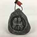 Japanese Clay Bell Dorei Vtg Ceramic Doll Amulet Stone Statues Man Woman DR334