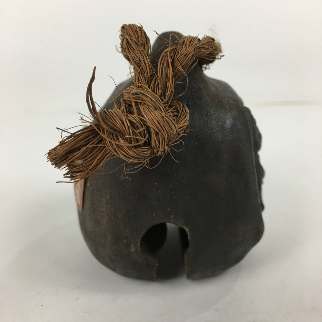 Japanese Clay Bell Dorei Vtg Ceramic Doll Amulet Stone Statues Man Woman DR354