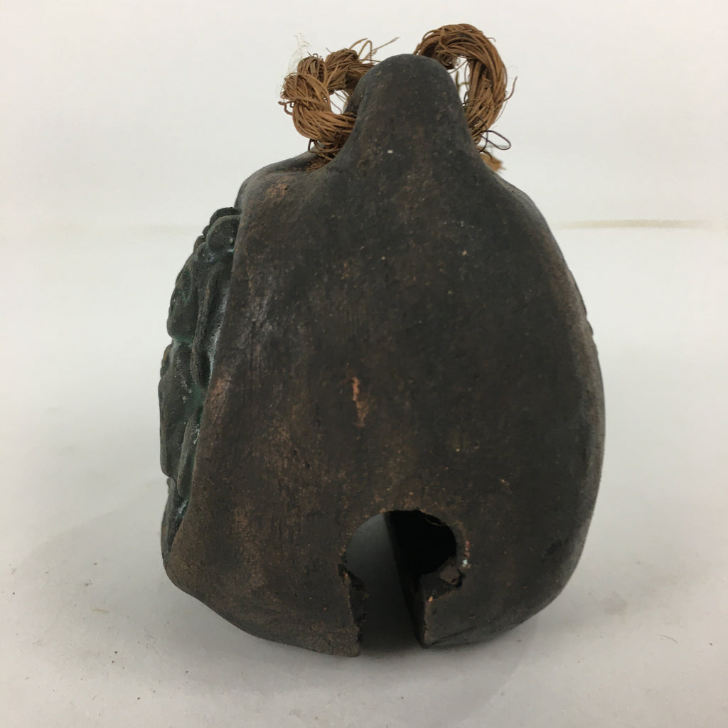 Japanese Clay Bell Dorei Vtg Ceramic Doll Amulet Stone Statues Man Woman DR354