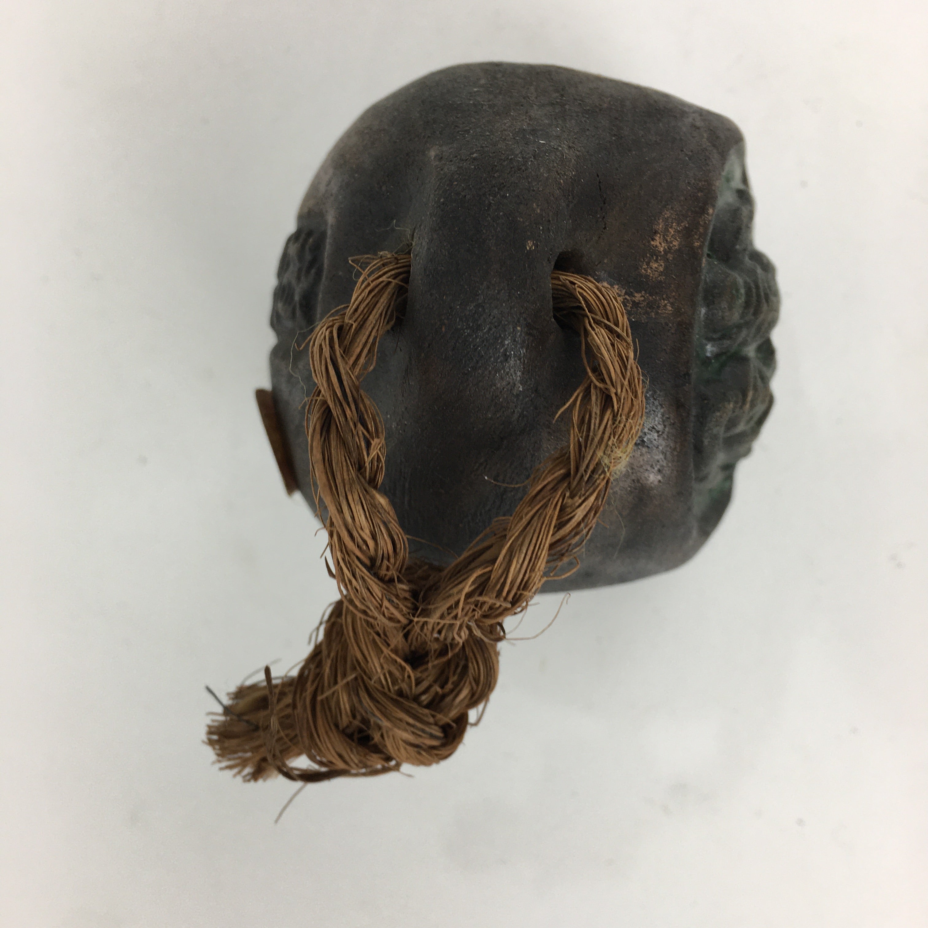 Japanese Clay Bell Dorei Vtg Ceramic Doll Amulet Stone Statues Man Woman DR354