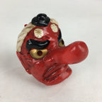 Japanese Clay Bell Dorei Vtg Ceramic Doll Amulet Tengu Long‐nosed Goblin DR378