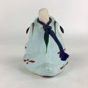 Japanese Clay Bell Dorei Vtg Ceramic Doll Amulet Zodiac Snake DR371