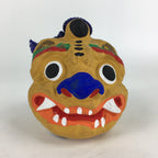 Japanese Clay Bell Dorei Vtg Ceramic Doll Amulet Zodiac Tiger Yellow DR372