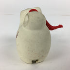 Japanese Clay Bell Dorei Vtg Ceramic Doll Amulet Zodiac White Rat DR365