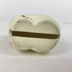 Japanese Clay Bell Dorei Vtg Ceramic Doll Amulet Zodiac White Rat DR365