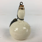Japanese Clay Bell Dorei Vtg Ceramic Doll Rickshaw Flower Gourd Hyotan DR368