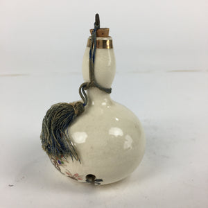 Japanese Clay Bell Dorei Vtg Ceramic Doll Rickshaw Flower Gourd Hyotan DR368