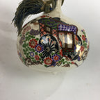 Japanese Clay Bell Dorei Vtg Ceramic Doll Rickshaw Flower Gourd Hyotan DR368