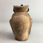 Japanese Clay Bell Vtg Ceramic Dorei Doll Figurine Brown Buddha Head DR289