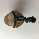 Japanese Clay Bell Vtg Ceramic Dorei Doll Figurine Brown Buddha Head DR289