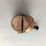 Japanese Clay Bell Vtg Ceramic Dorei Doll Figurine Brown Buddha Head DR289