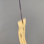 Japanese Clay Bell Vtg Ceramic White Hat Wind Chime DR330