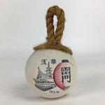 Japanese Clay Bell Vtg Dorei Ceramic Doll Amulet Asakusa Tokyo DR379