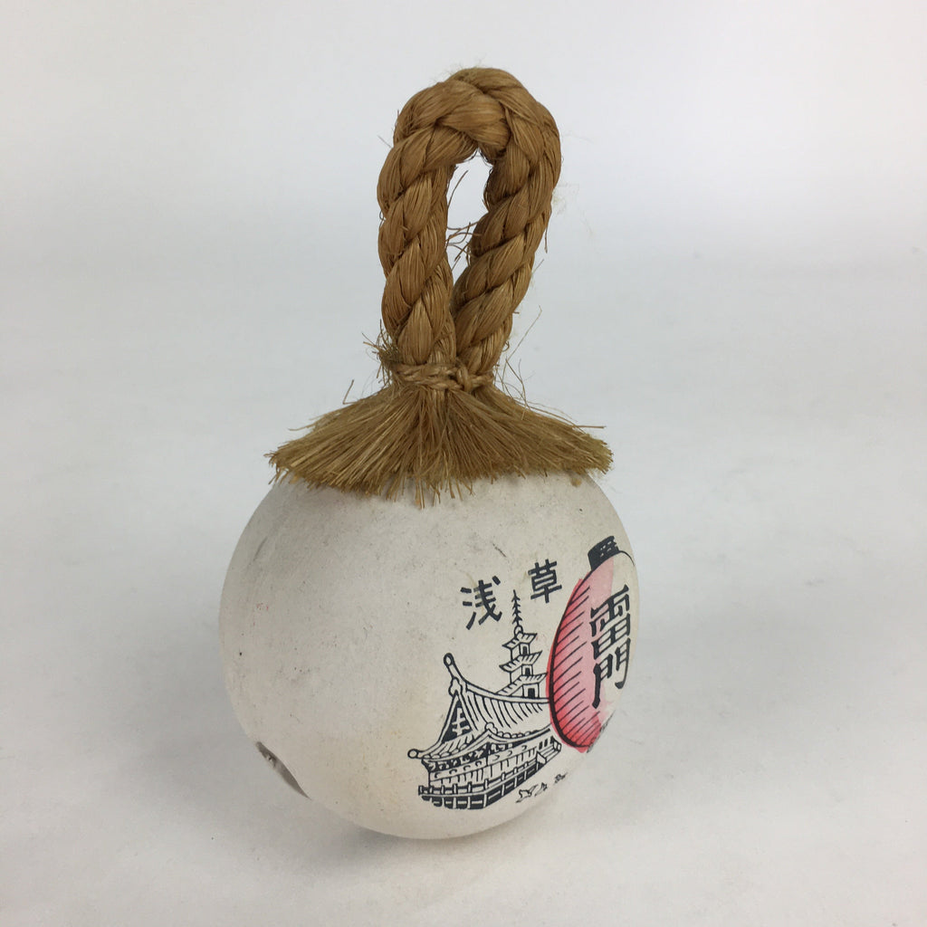 Japanese Clay Bell Vtg Dorei Ceramic Doll Amulet Asakusa Tokyo DR379