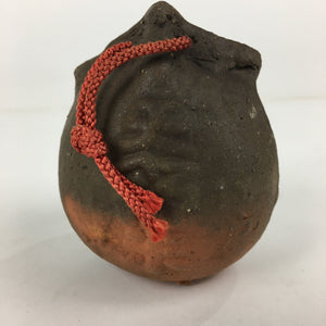 Japanese Clay Bell Vtg Dorei Ceramic Doll Amulet Boat Ternryo-mai Rice DR344