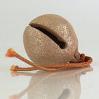 Japanese Clay Bell Vtg Dorei Ceramic Doll Amulet Brown Round DR411