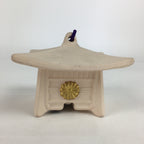 Japanese Clay Bell Vtg Dorei Ceramic Doll Amulet Chrysanthemum Crest DR390