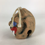 Japanese Clay Bell Vtg Dorei Ceramic Doll Amulet Guardian Dog DR377