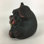 Japanese Clay Bell Vtg Dorei Ceramic Doll Amulet Guardian Dog DR392