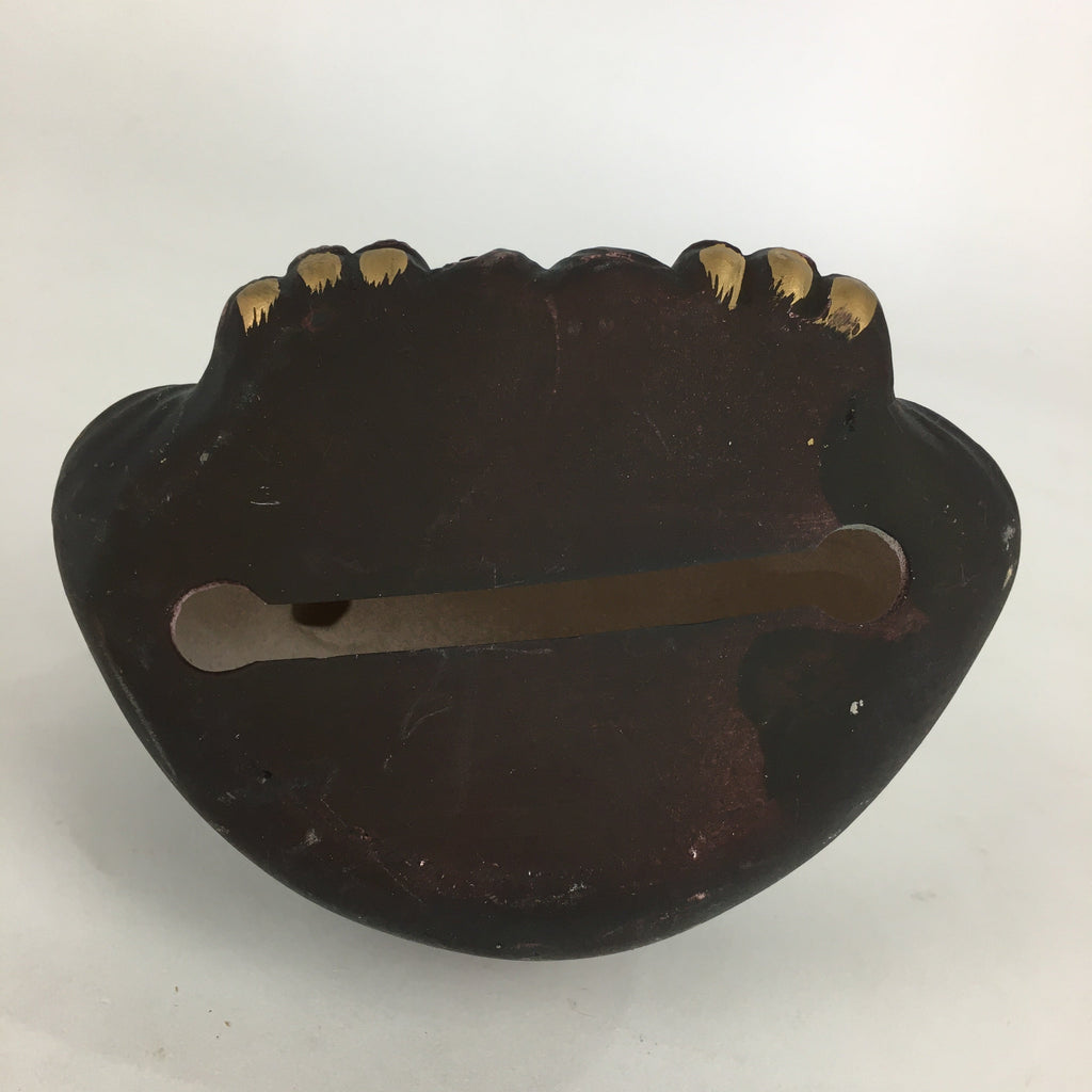 Japanese Clay Bell Vtg Dorei Ceramic Doll Amulet Guardian Dog DR392
