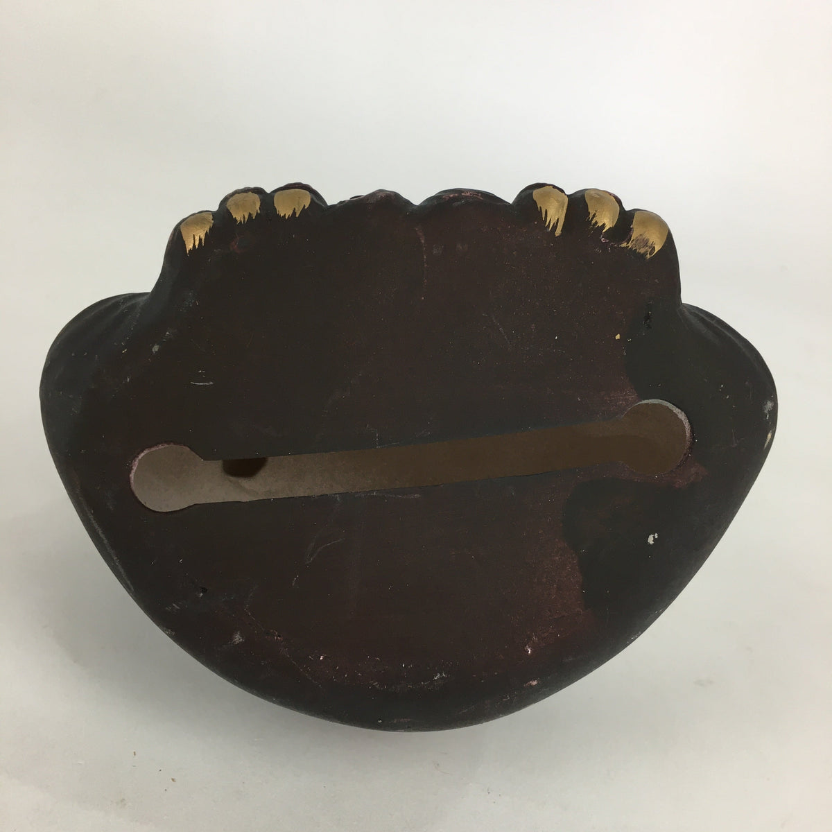 Japanese Clay Bell Vtg Dorei Ceramic Doll Amulet Guardian Dog DR392