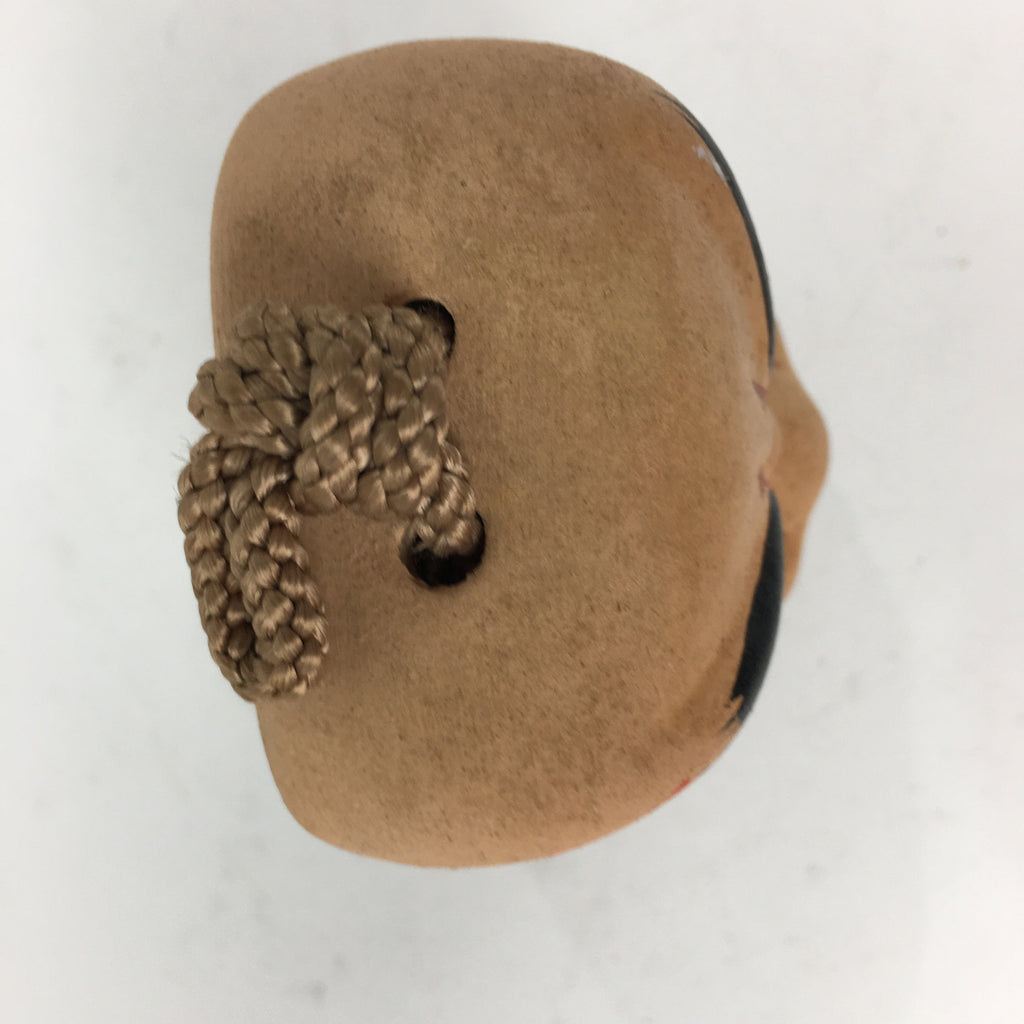 Japanese Clay Bell Vtg Dorei Ceramic Doll Amulet Hibakojinkagura Face DR369