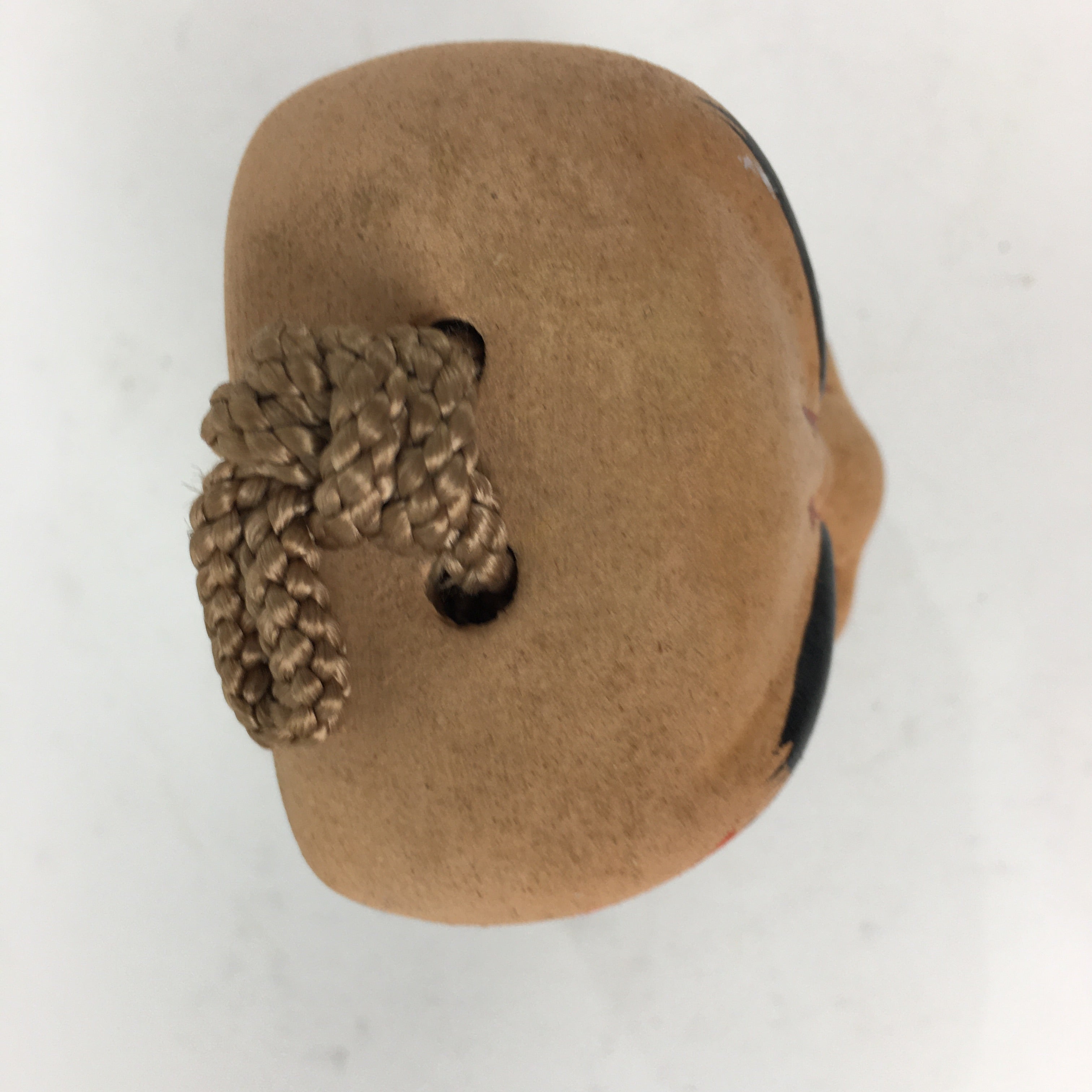 Japanese Clay Bell Vtg Dorei Ceramic Doll Amulet Hibakojinkagura Face DR369