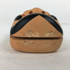 Japanese Clay Bell Vtg Dorei Ceramic Doll Amulet Hibakojinkagura Face DR369