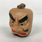 Japanese Clay Bell Vtg Dorei Ceramic Doll Amulet Hibakojinkagura Face DR369