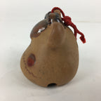 Japanese Clay Bell Vtg Dorei Ceramic Doll Amulet Japanese Zodiac Cow DR363