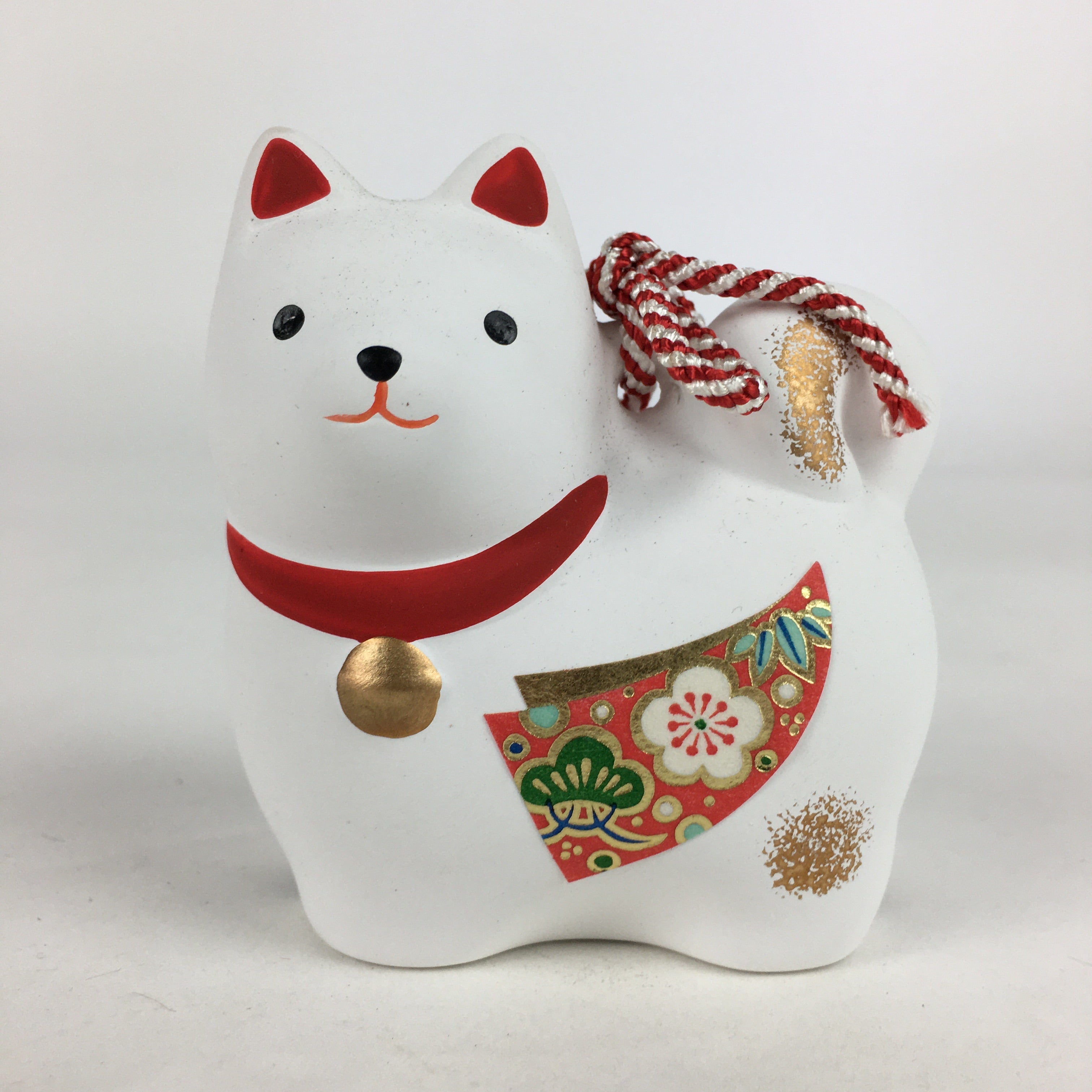 Japanese Clay Bell Vtg Dorei Ceramic Doll Amulet Japanese Zodiac Dog DR405